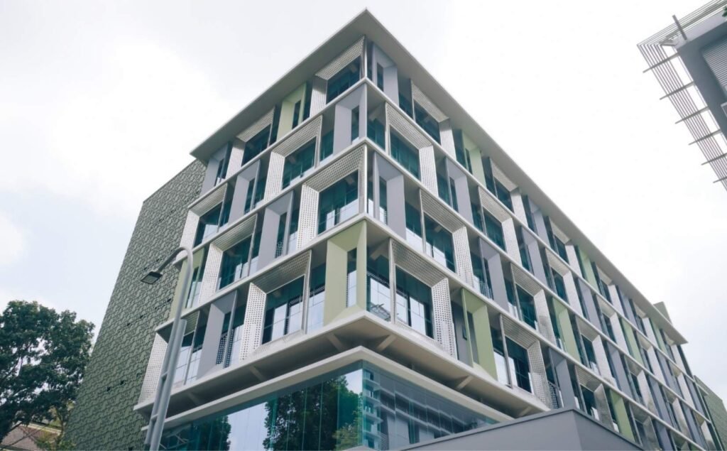 Exterior view of commercial real estate in New Jersey.